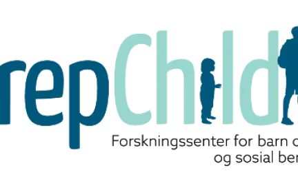 Hovedtekst som sier "PrepChild" med illustrasjoner av barn rundt teksten. Det st&aring;r "forskningssenter for barn og unge og sosial beredskap" under i mindre tekst.